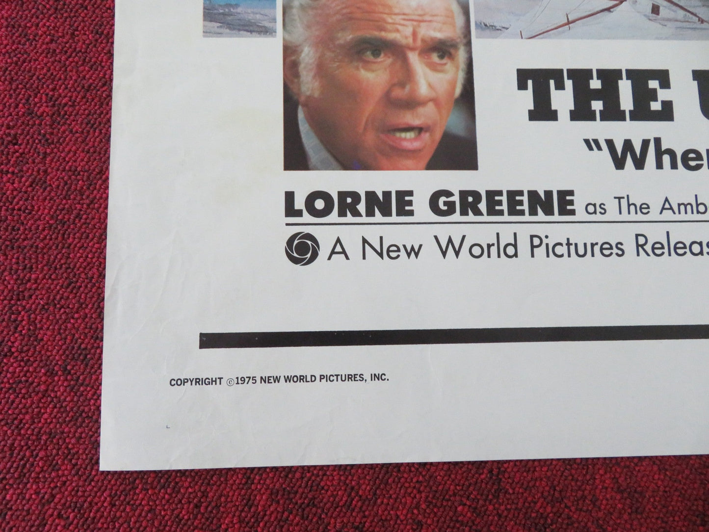 TIDAL WAVE FOLDED US ONE SHEET POSTER LORNE GREENE RHONDA HOPKINS 1975 Movie posters