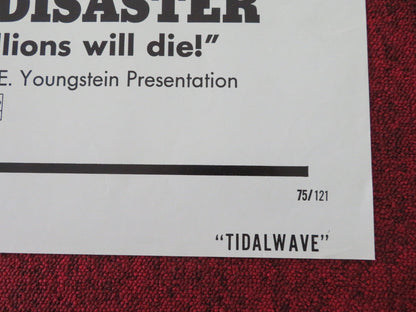 TIDAL WAVE FOLDED US ONE SHEET POSTER LORNE GREENE RHONDA HOPKINS 1975 Movie posters