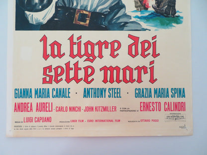 TIGER OF THE SEVEN SEAS ITALIAN LOCANDINA POSTER GIANNA MARIA CANALE 1962 Movie posters