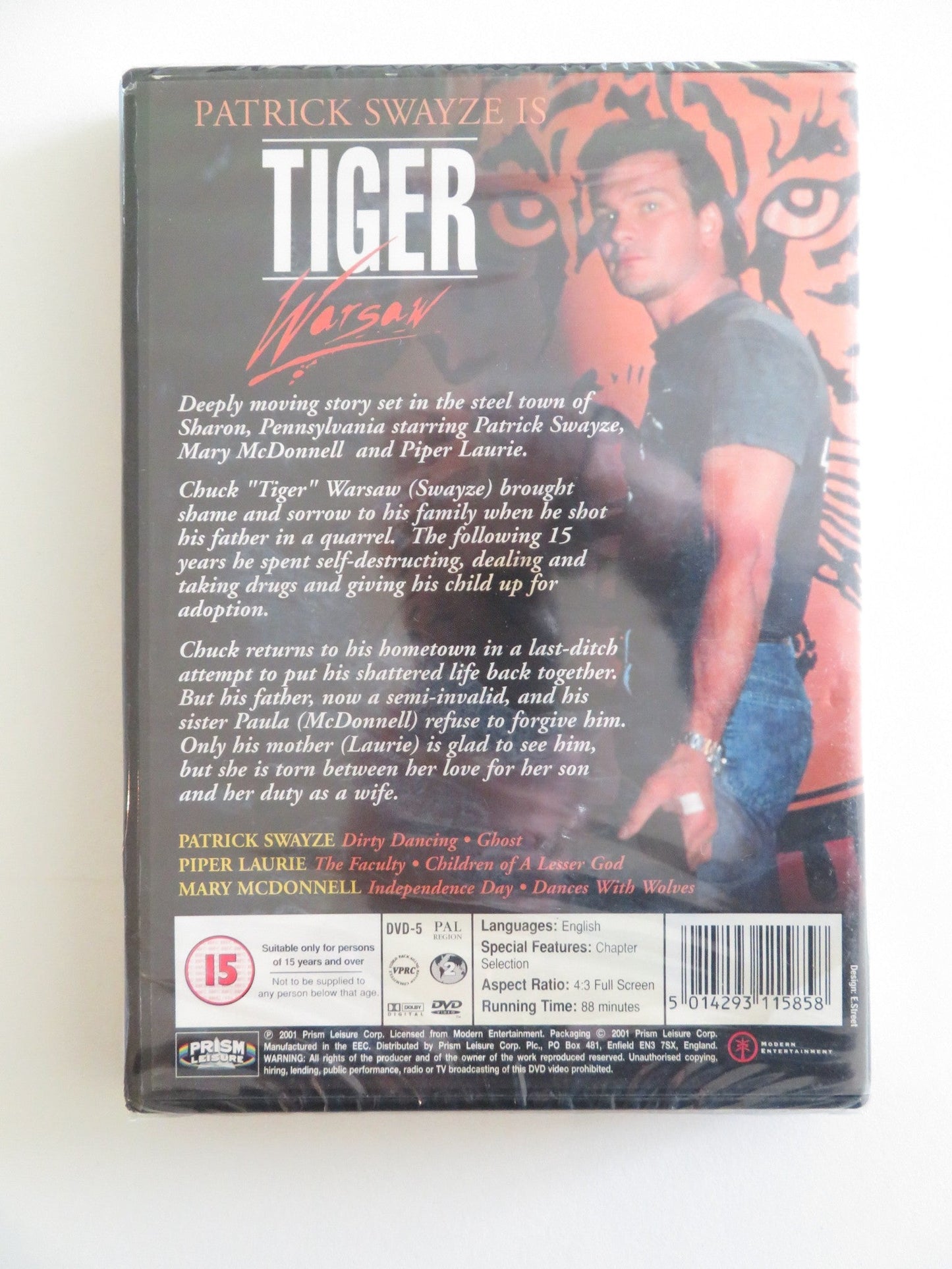 TIGER WARSAW (DVD) PATRICK SWAYZE PIPER LAURIE 1988 REGION 2 Rendezvous Cinema Movie posters