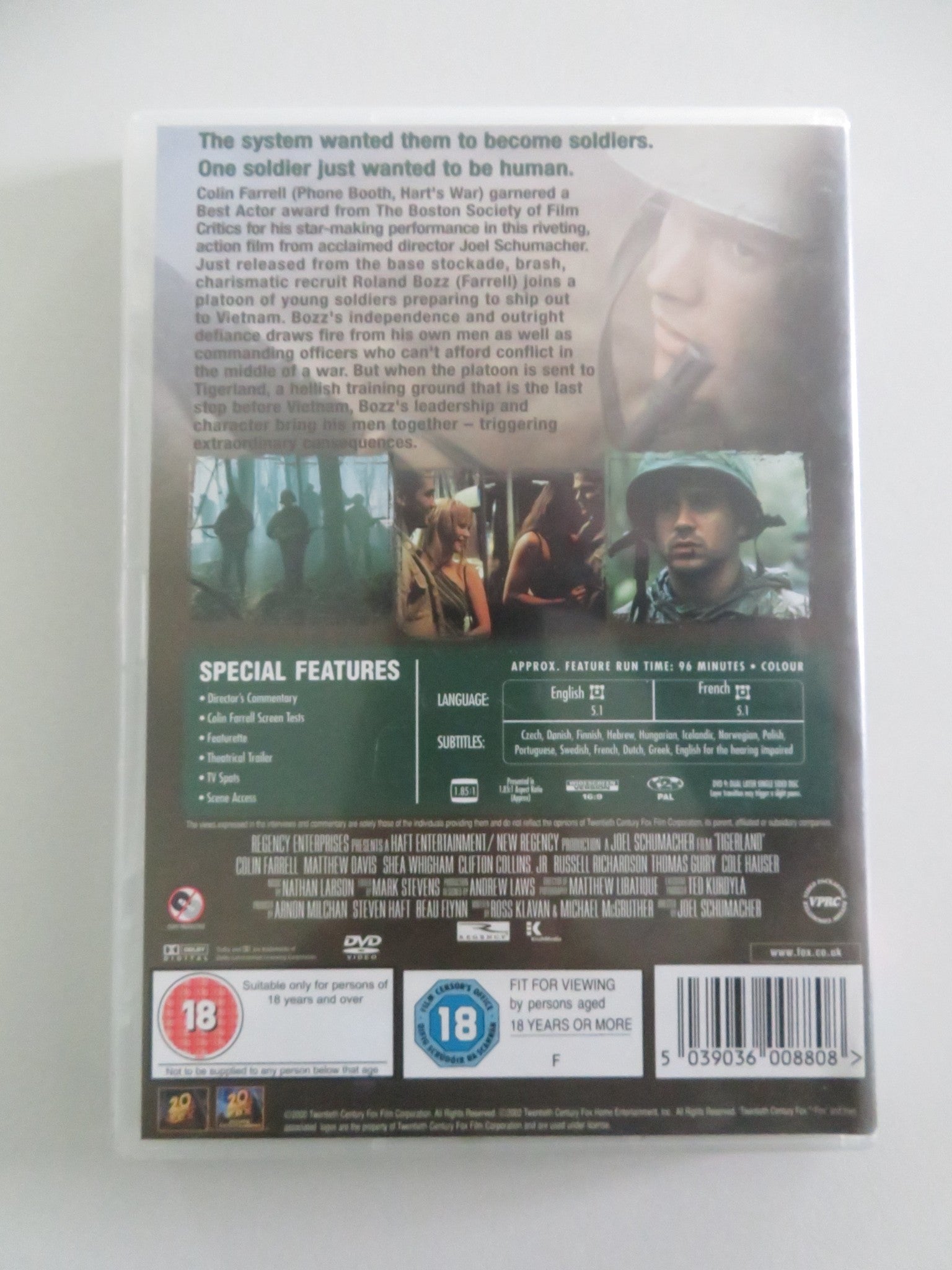 Tigerland (DVD) Colin Farrell Matthew Davis 2000 Region 2 Movie posters