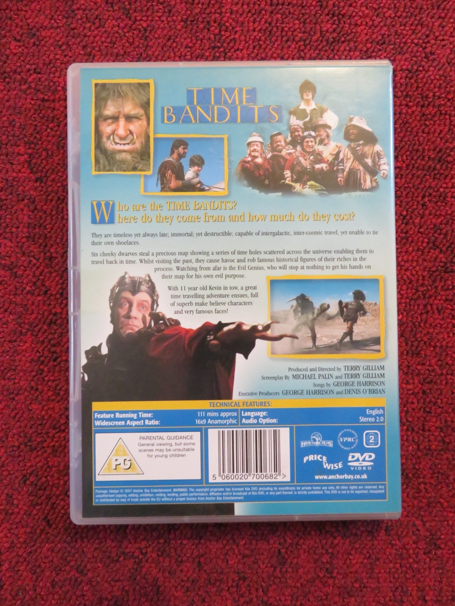 TIME BANDITS (DVD) JOHN CLEESE SEAN CONNERY 1981 REGION 2 Rendezvous Cinema Movie posters