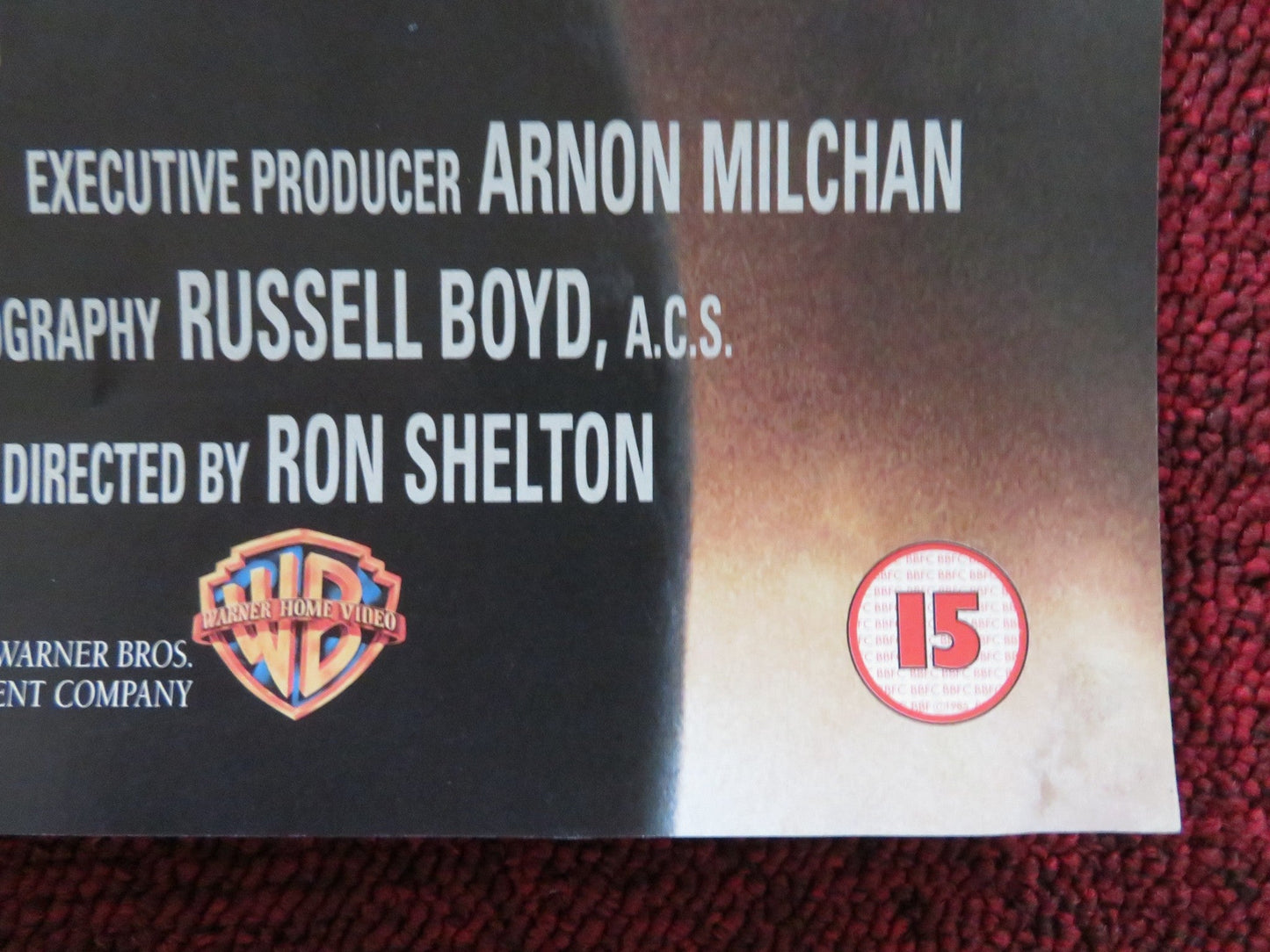 TIN CUP VHS VIDEO POSTER KEVIN COSTNER RENE RUSSO 1996 Rendezvous Cinema Movie posters