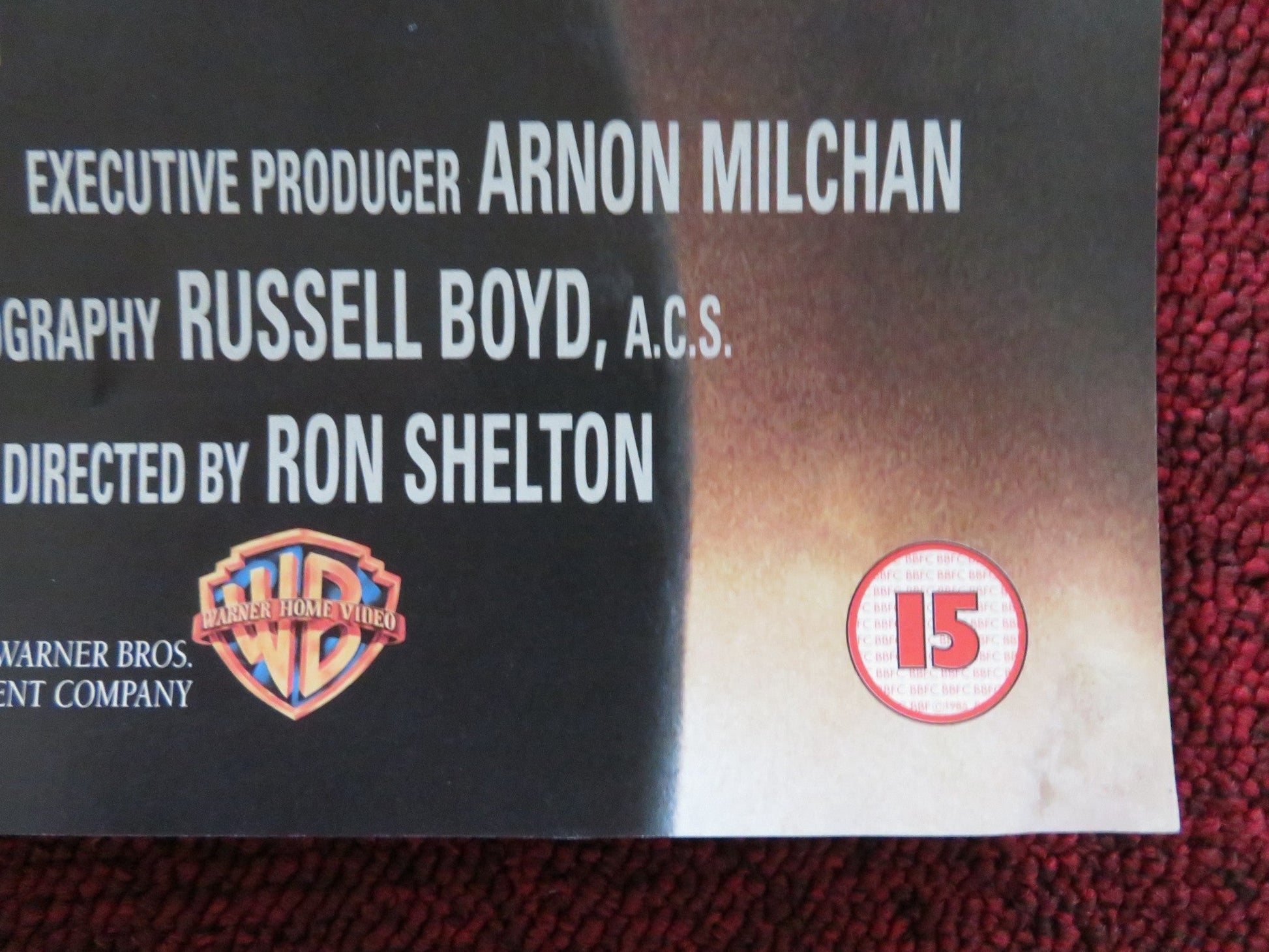 TIN CUP VHS VIDEO POSTER KEVIN COSTNER RENE RUSSO 1996 Rendezvous Cinema Movie posters