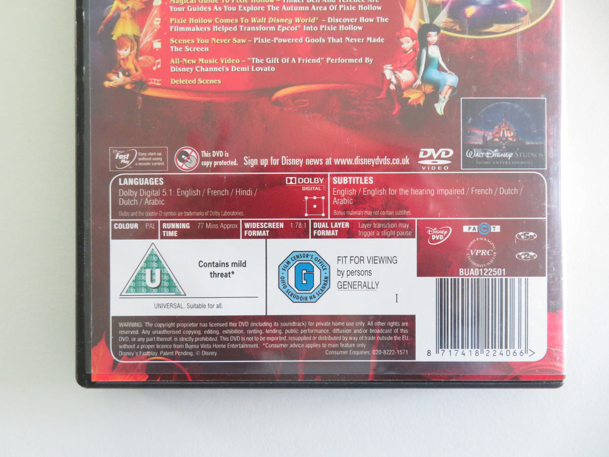 Tinker Bell and the Lost Treasure (DVD) Mae Whitman J. Horrocks 2009 Region 2, 5 Movie posters