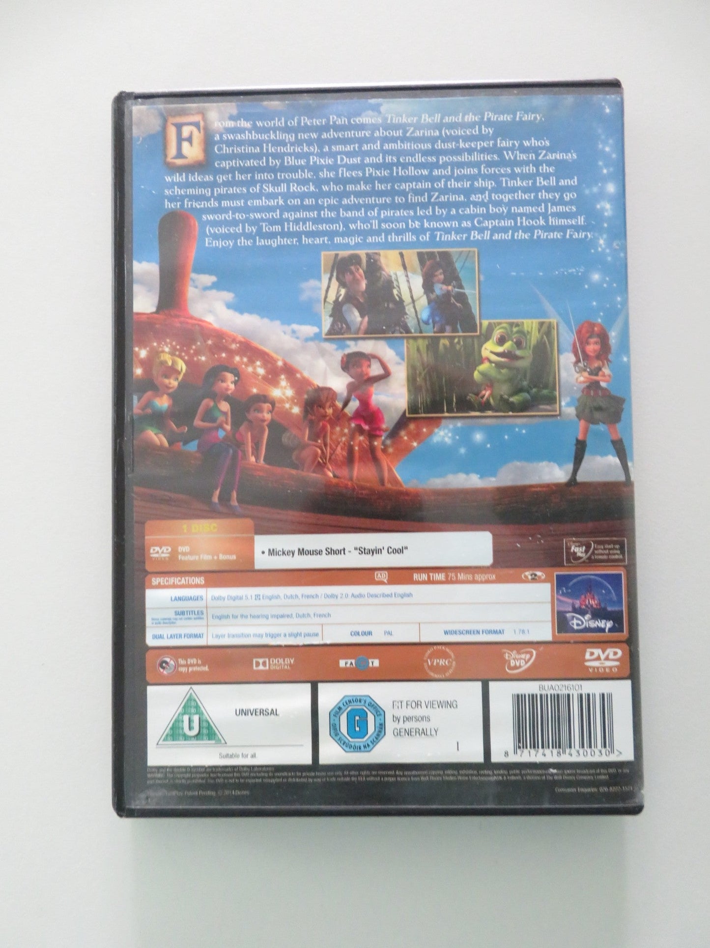 Tinker Bell and the Pirate Fairy (DVD) Disney Mae Whitman 2014 Region 2 Movie posters