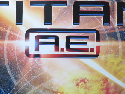 TITAN A. E. UK QUAD ROLLED POSTER DREW BARRYMORE JIM BREUER 2000 Rendezvous Cinema Movie posters