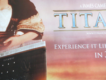 TITANIC 3D - A UK QUAD ROLLED POSTER LEONARDO DICAPRIO KATE WINSLET 2012 Rendezvous Cinema Movie posters