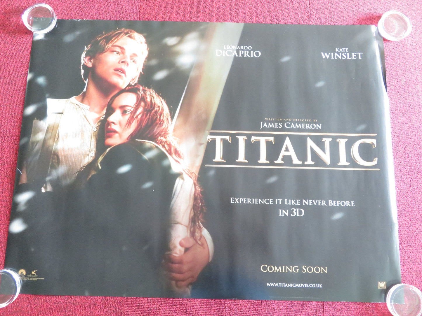 TITANIC 3D - B UK QUAD ROLLED POSTER LEONARDO DICAPRIO KATE WINSLET 2011 Rendezvous Cinema Movie posters