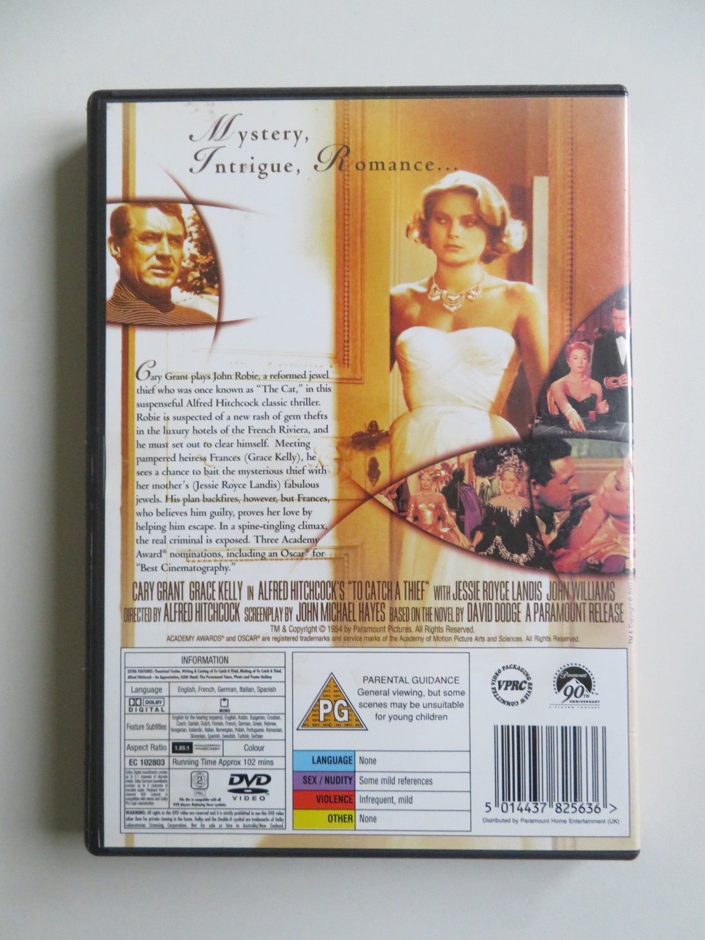 TO CATCH A THIEF (DVD) CARY GRANT GRACE KELLY 1955 REGION 2 - Rendezvous Cinema