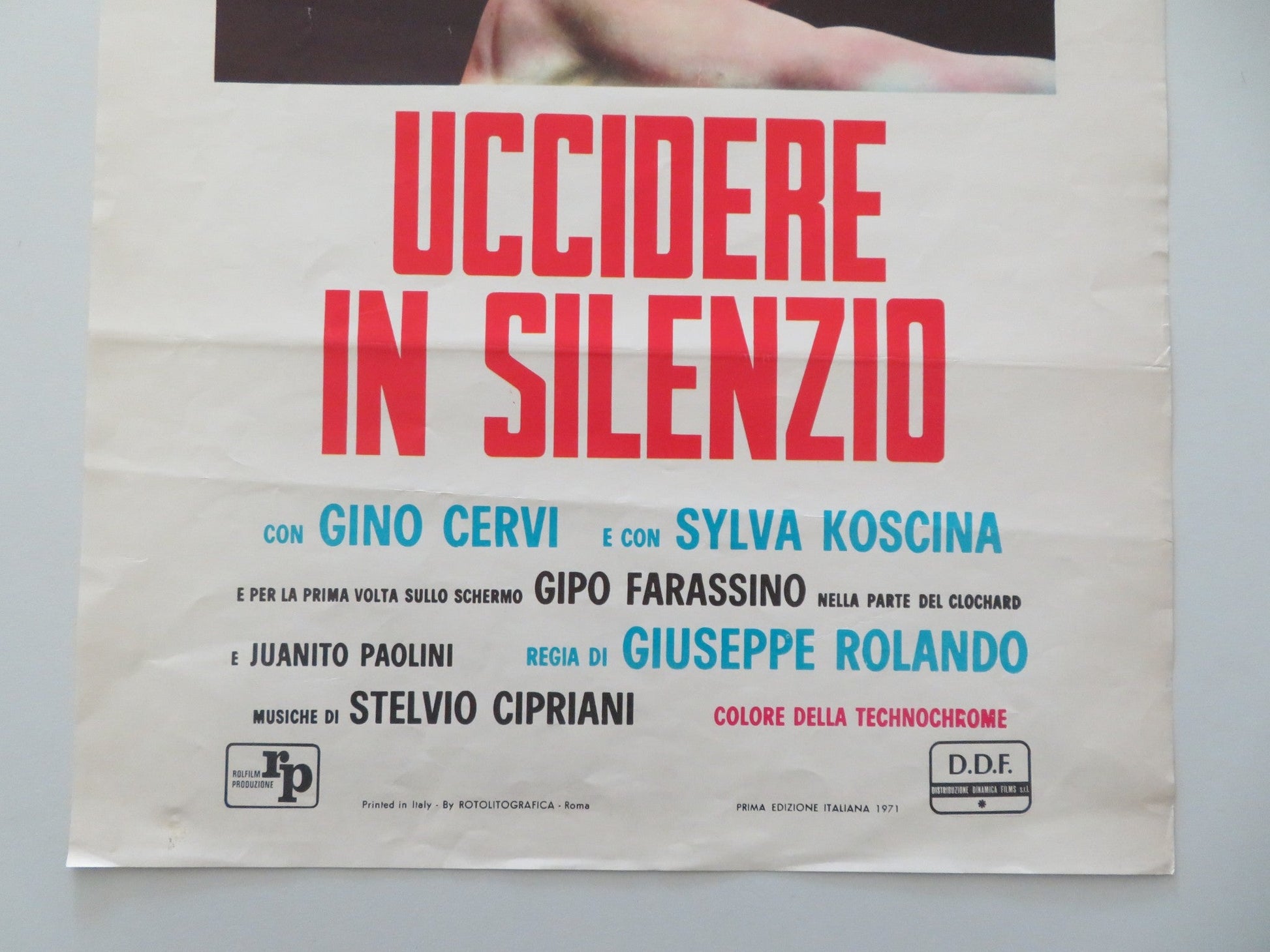 TO KILL IN SILENCE ITALIAN LOCANDINA POSTER OCTTAVIA SYLVA KOSCINA 1972 Movie posters
