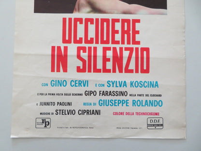 TO KILL IN SILENCE ITALIAN LOCANDINA POSTER OCTTAVIA SYLVA KOSCINA 1972 Movie posters