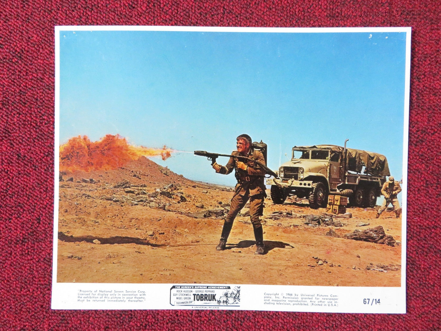 TOBRUK LOBBY CARD ROCK HUDSON GEORGE PEPPARD 1967 Rendezvous Cinema Movie posters