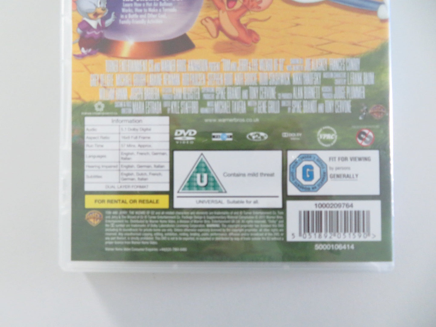 TOM AND JERRY AND THE WIZARD OF OZ (DVD) GREY DELISLE JOE ALASKEY 2011 REGION 2 Movie posters