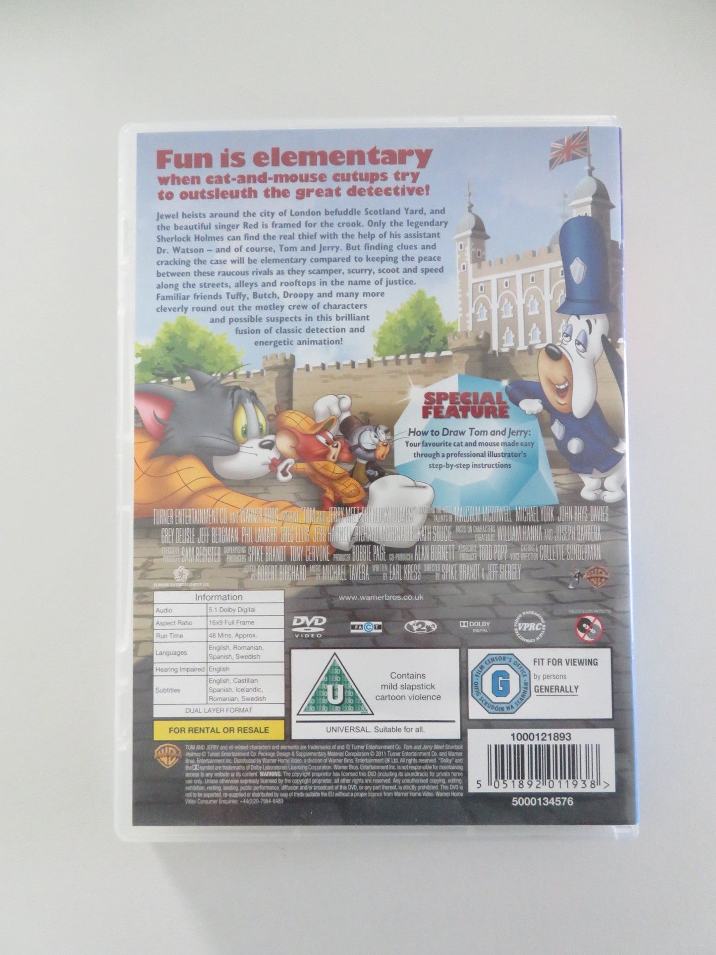 TOM AND JERRY MEET SHERLOCK HOLMES (DVD) MICHAEL YORK M. MCDOWELL 2010 REGION 2 Movie posters