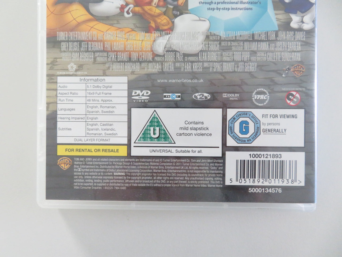 TOM AND JERRY MEET SHERLOCK HOLMES (DVD) MICHAEL YORK M. MCDOWELL 2010 REGION 2 Movie posters