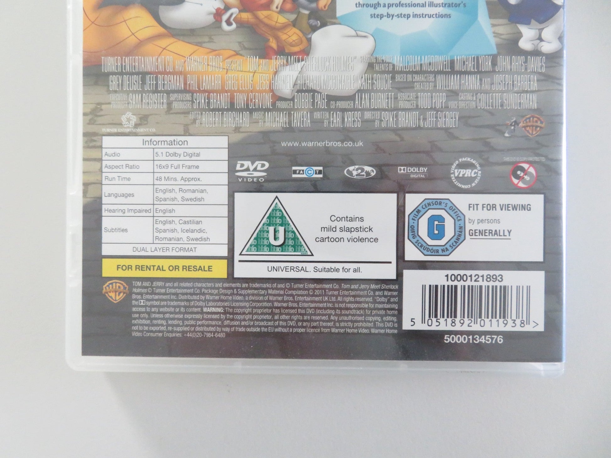 TOM AND JERRY MEET SHERLOCK HOLMES (DVD) MICHAEL YORK M. MCDOWELL 2010 REGION 2 Movie posters