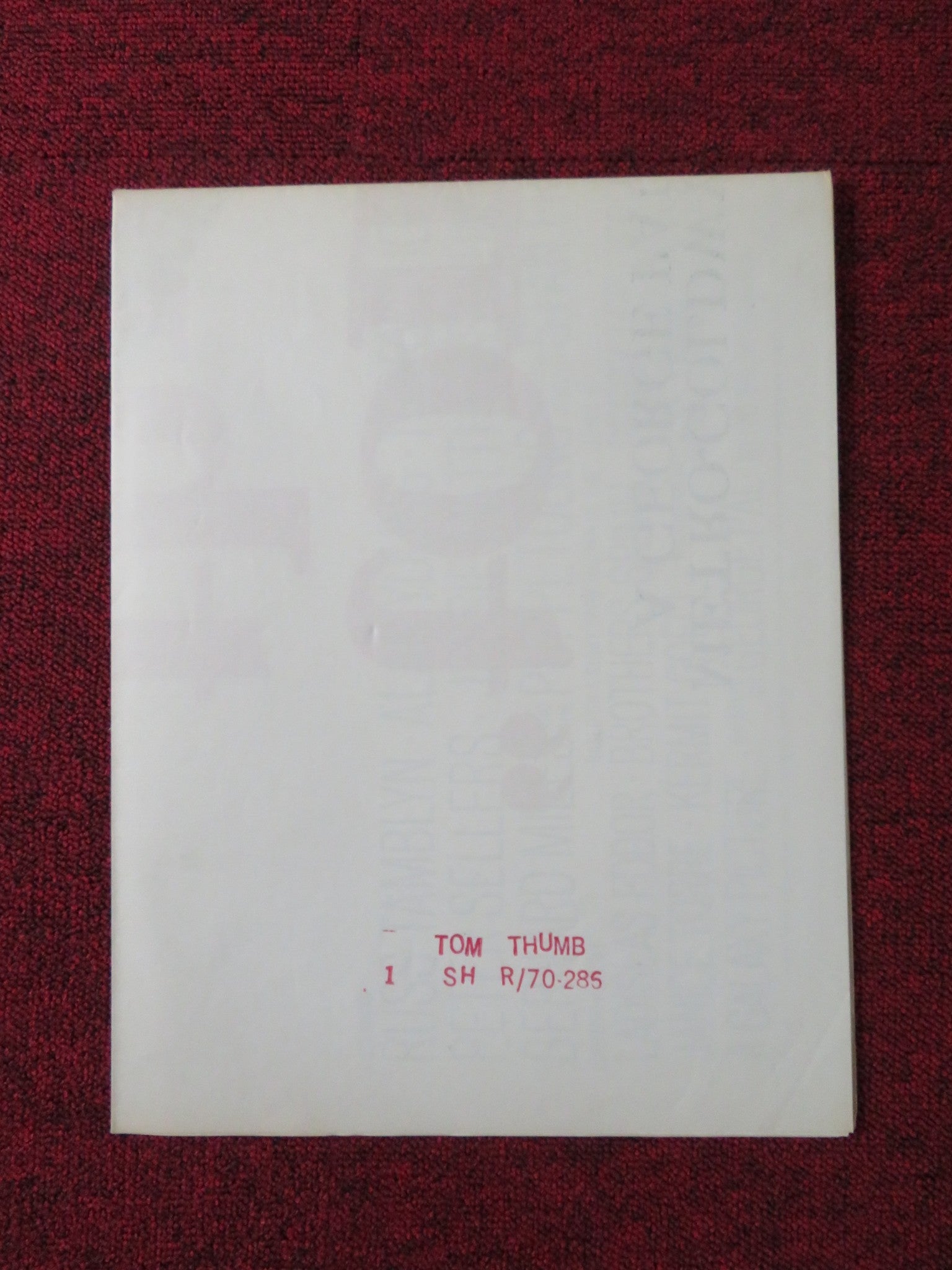 TOM THUMB - B FOLDED US ONE SHEET POSTER RUSS TAMBLYN ALAN YOUNG 1970 Rendezvous Cinema Movie posters