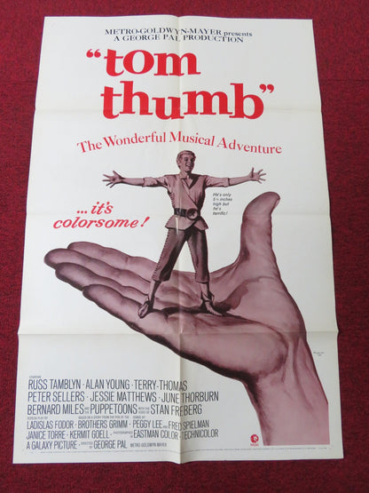 TOM THUMB - B FOLDED US ONE SHEET POSTER RUSS TAMBLYN ALAN YOUNG 1970 Rendezvous Cinema Movie posters
