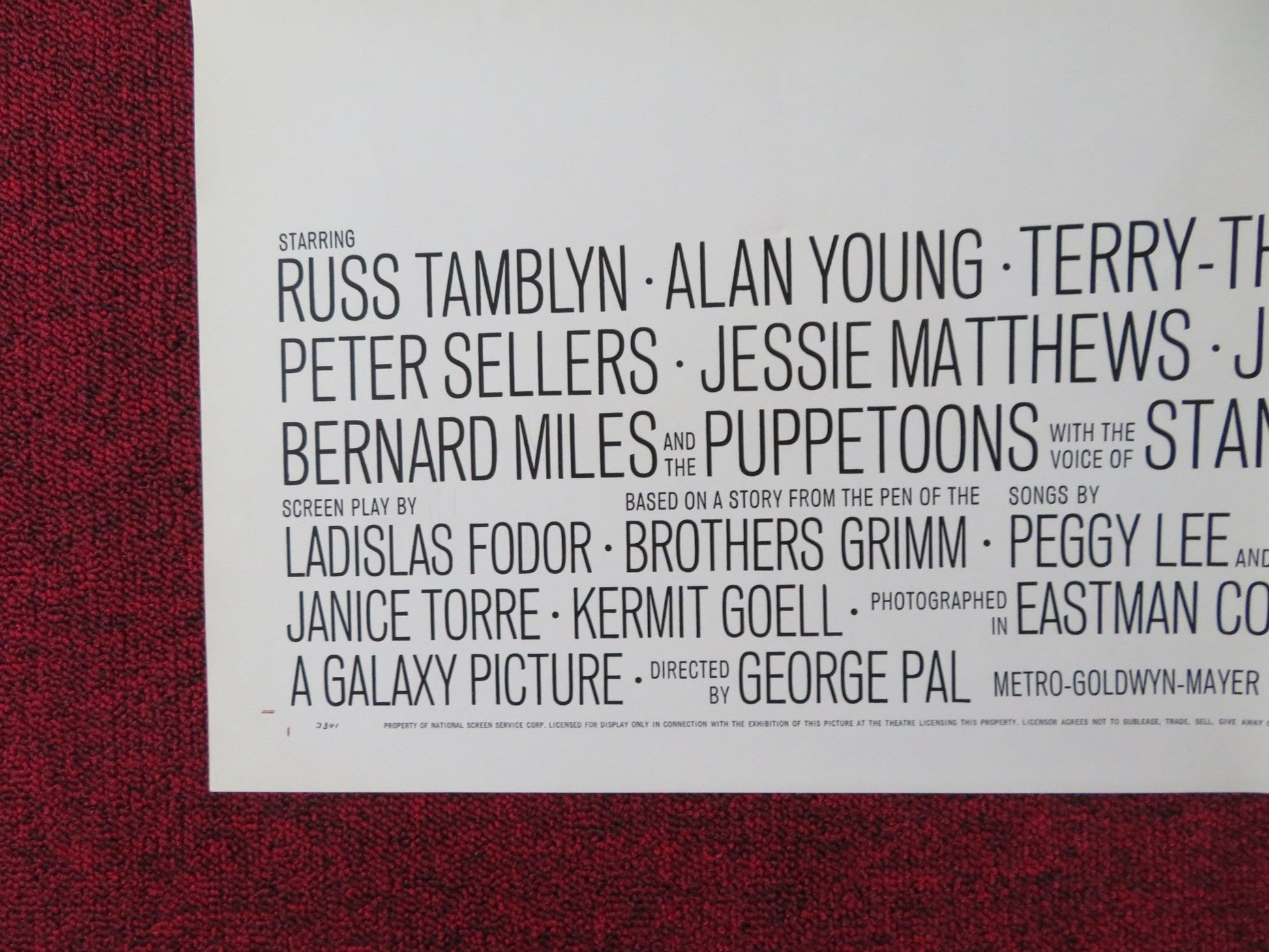 TOM THUMB - B FOLDED US ONE SHEET POSTER RUSS TAMBLYN ALAN YOUNG 1970 Rendezvous Cinema Movie posters
