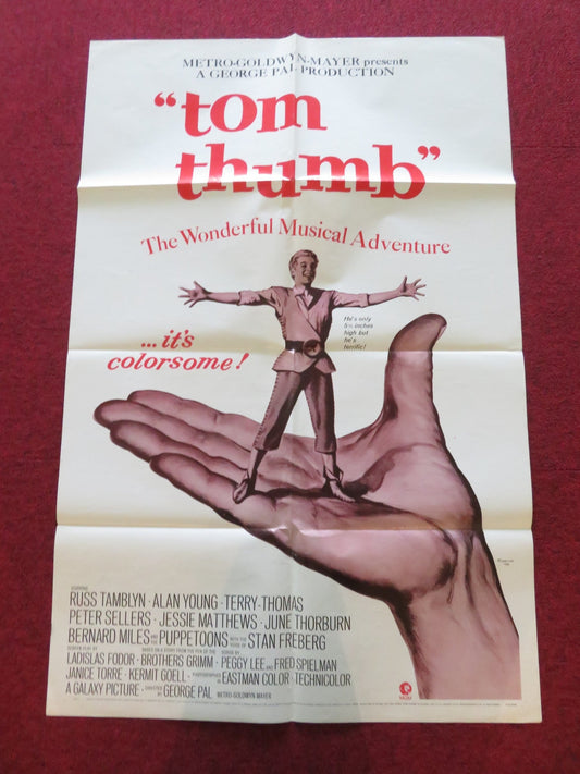 TOM THUMB FOLDED US ONE SHEET POSTER RUSS TAMBLYN ALAN YOUNG R1970 Movie posters