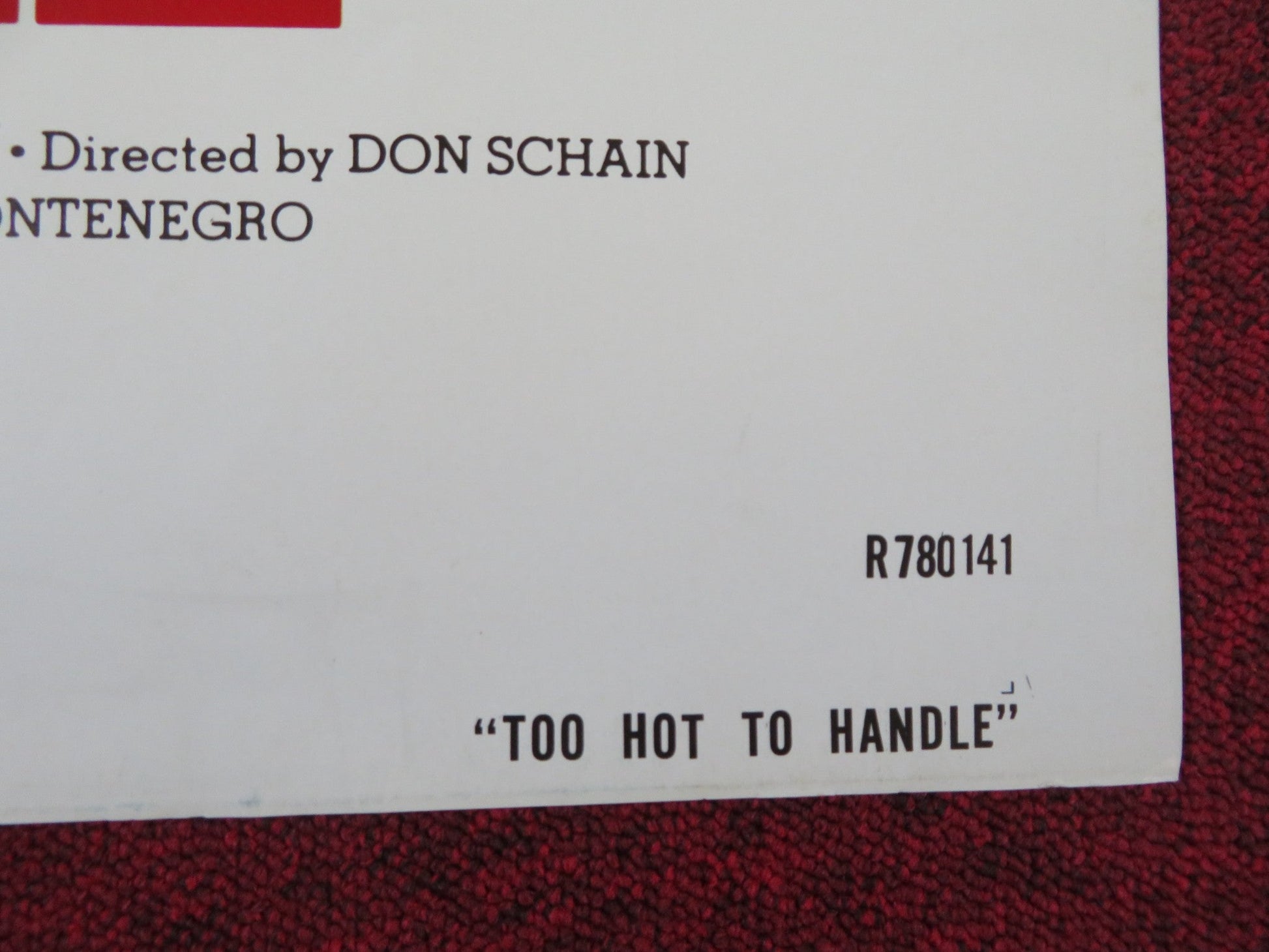 TOO HOT TO HANDLE FOLDED US ONE SHEET POSTER CHERI CAFFARO AHARON IPALE 1978 Rendezvous Cinema Movie posters