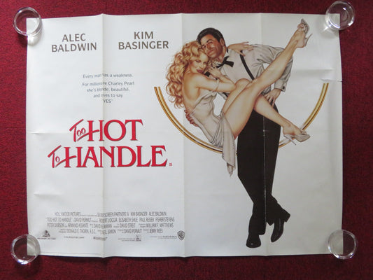TOO HOT TO HANDLE UK QUAD ROLLED POSTER KIM BASINGER ALEC BALDWIN 1991 Rendezvous Cinema Movie posters