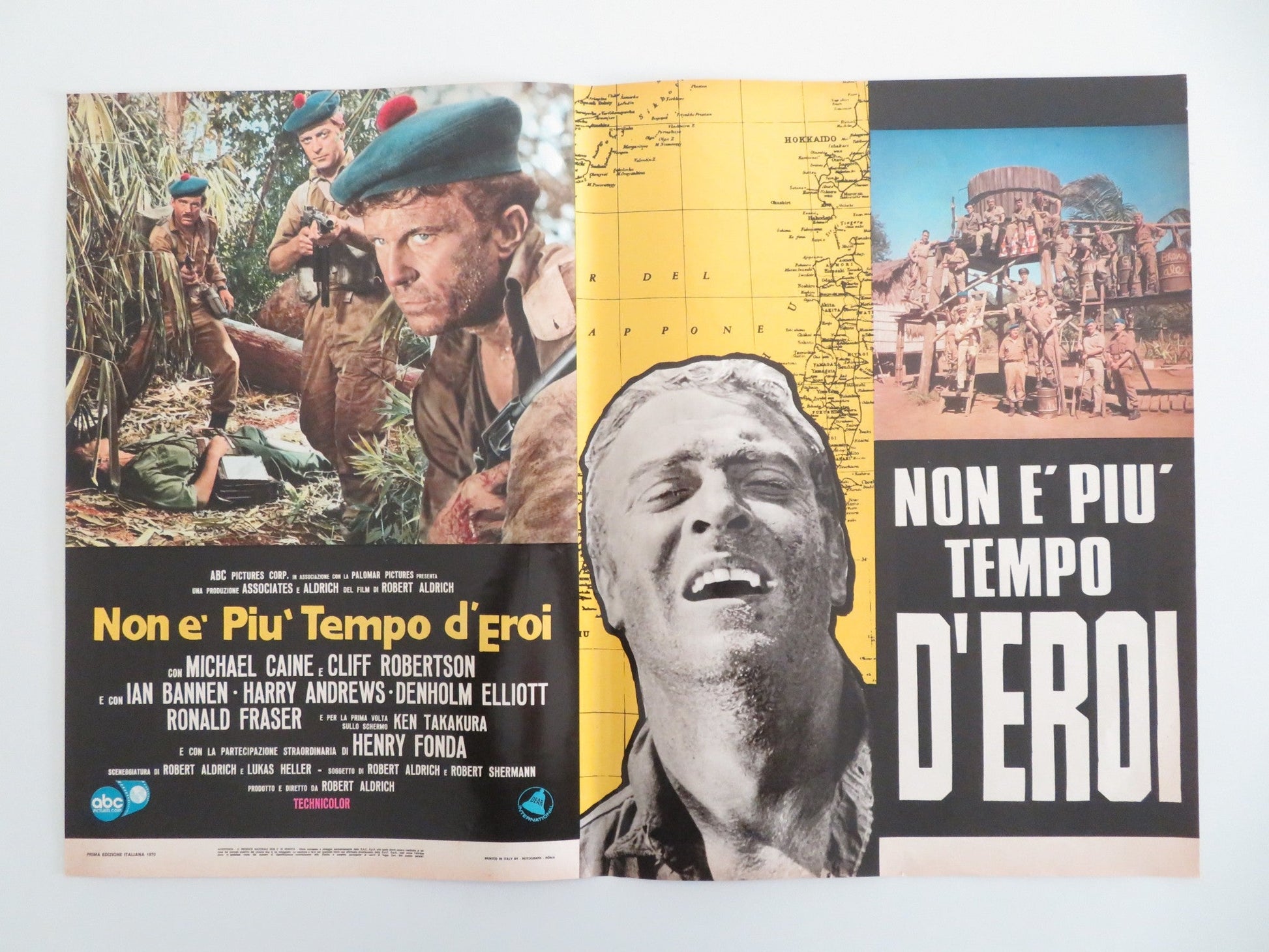 TOO LATE THE HERO ITALIAN FOTOBUSTA POSTERS LOT OF 8 MICHAEL CAINE FONDA 1970 Movie posters