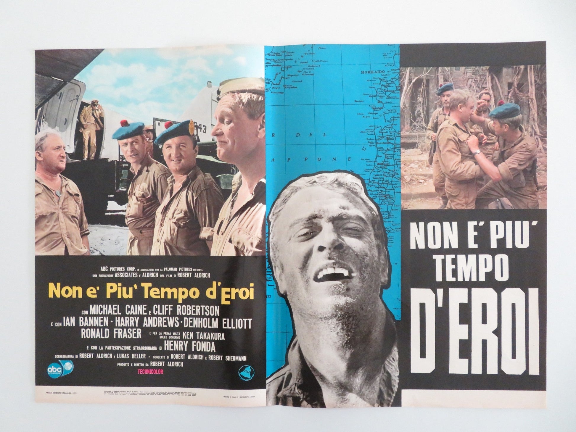 TOO LATE THE HERO ITALIAN FOTOBUSTA POSTERS LOT OF 8 MICHAEL CAINE FONDA 1970 Movie posters