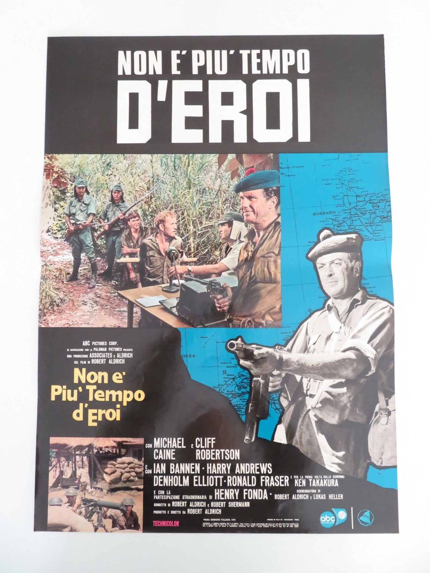 TOO LATE THE HERO ITALIAN FOTOBUSTA POSTERS LOT OF 8 MICHAEL CAINE FONDA 1970 Movie posters