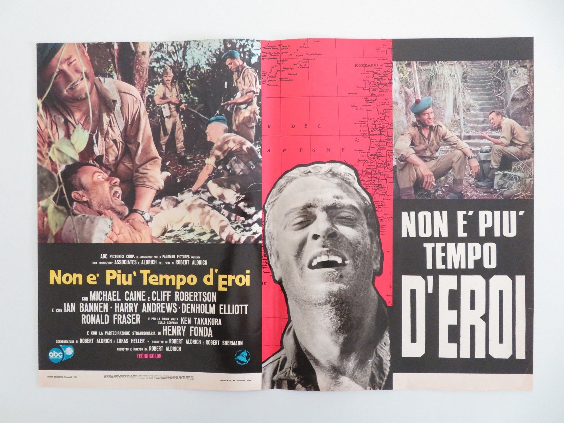 TOO LATE THE HERO ITALIAN FOTOBUSTA POSTERS LOT OF 8 MICHAEL CAINE FONDA 1970 Movie posters