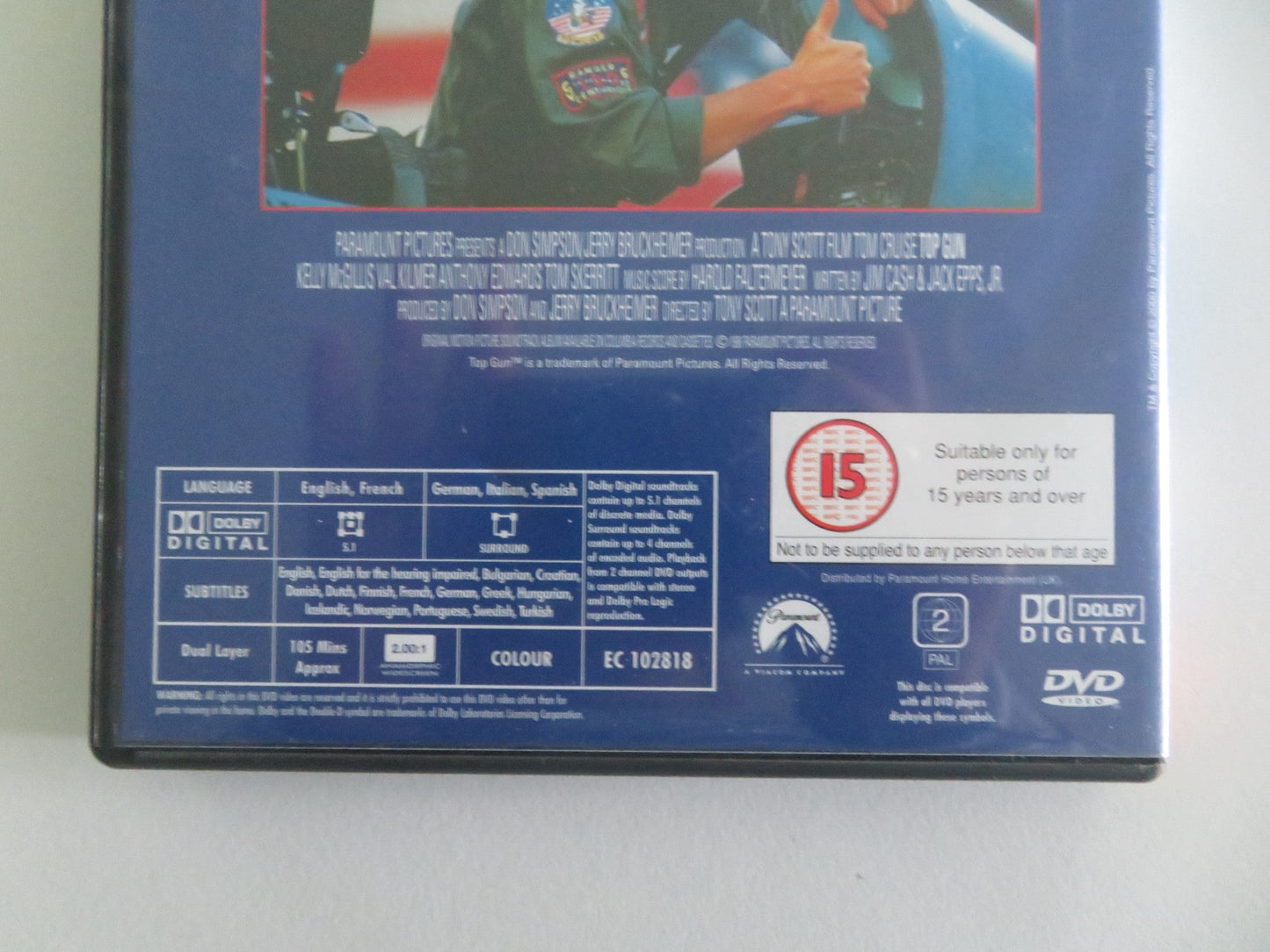 TOP GUN (DVD) TOM CRUISE VAL KILMER 1986 REGION 2 Movie posters