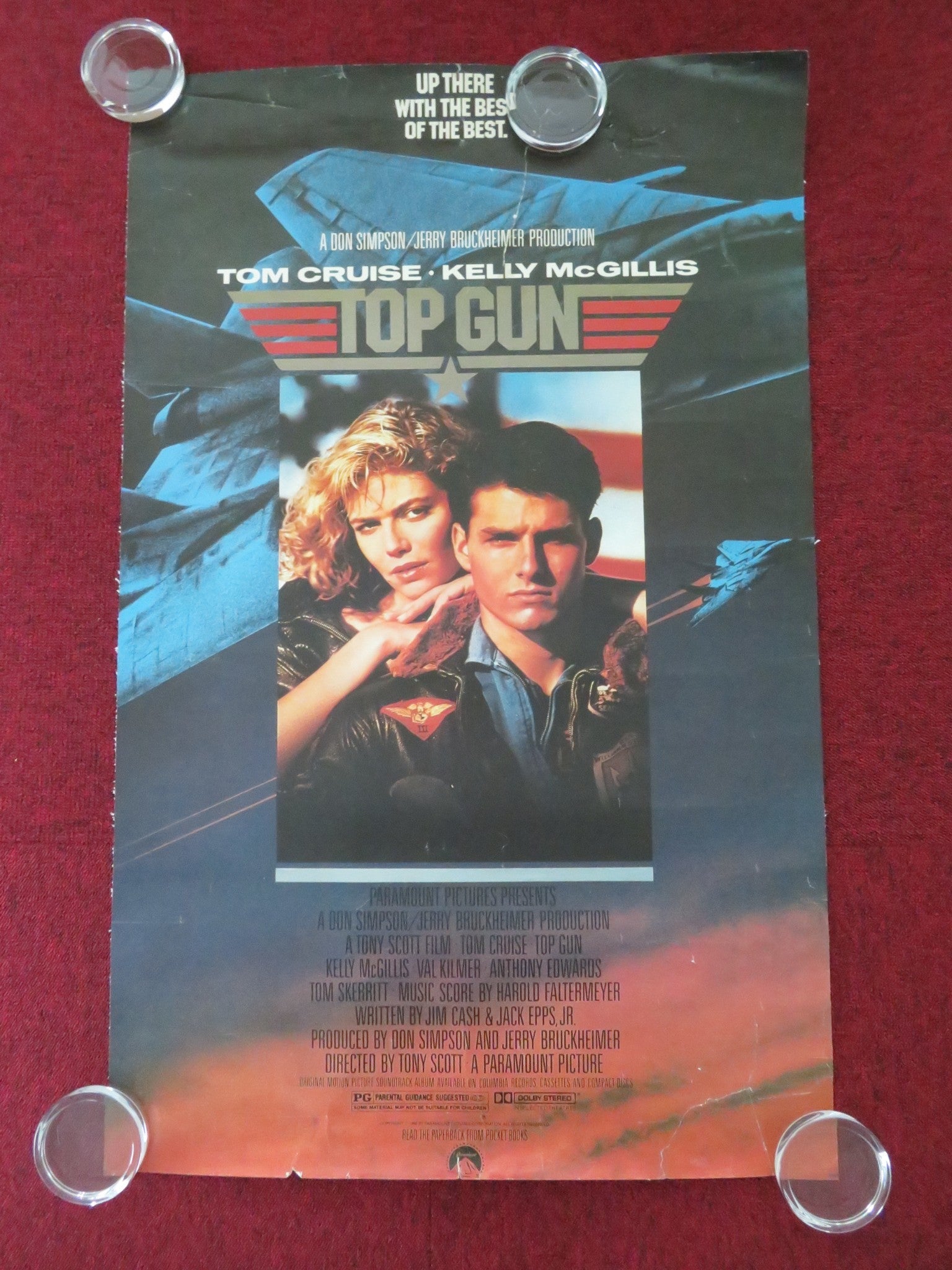 TOP GUN GERMAN COMMERCIAL POSTER ROLLED TOM CRUISE VAL KILMER 1986 Movie posters