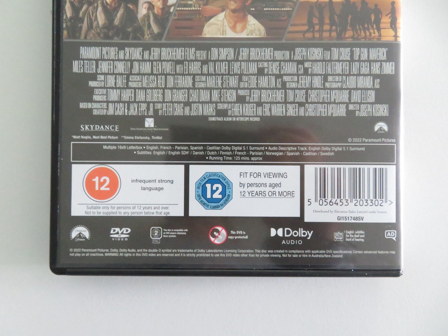 TOP GUN: MAVERICK (DVD) TOM HANKS VAL KILMER 2022 REGION 2 Movie posters