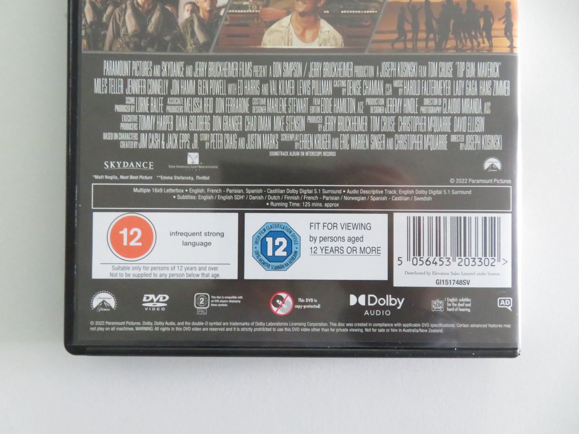 TOP GUN: MAVERICK (DVD) TOM HANKS VAL KILMER 2022 REGION 2 Movie posters