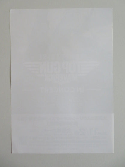 TOP GUN: MAVERICK IN CONCERT JAPANESE CHIRASHI (B5) POSTER CRUISE KILMER 2025 - Rendezvous Cinema