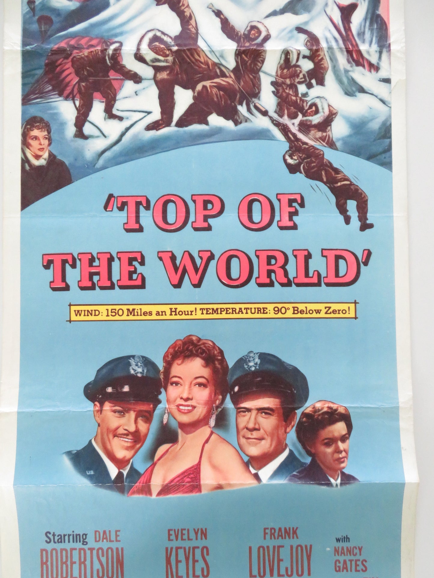 Top of the World US Insert Poster Dale Robertson Evelyn Keyes 1955 Movie posters