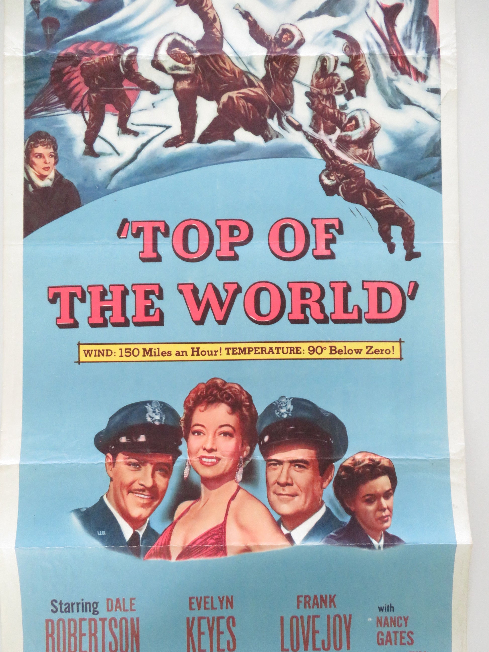 Top of the World US Insert Poster Dale Robertson Evelyn Keyes 1955 Movie posters