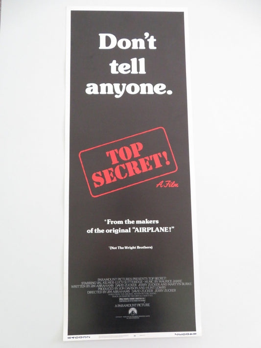 TOP SECRET! US INSERT POSTER VAL KILMER OMAR SHARIF 1984 Movie posters