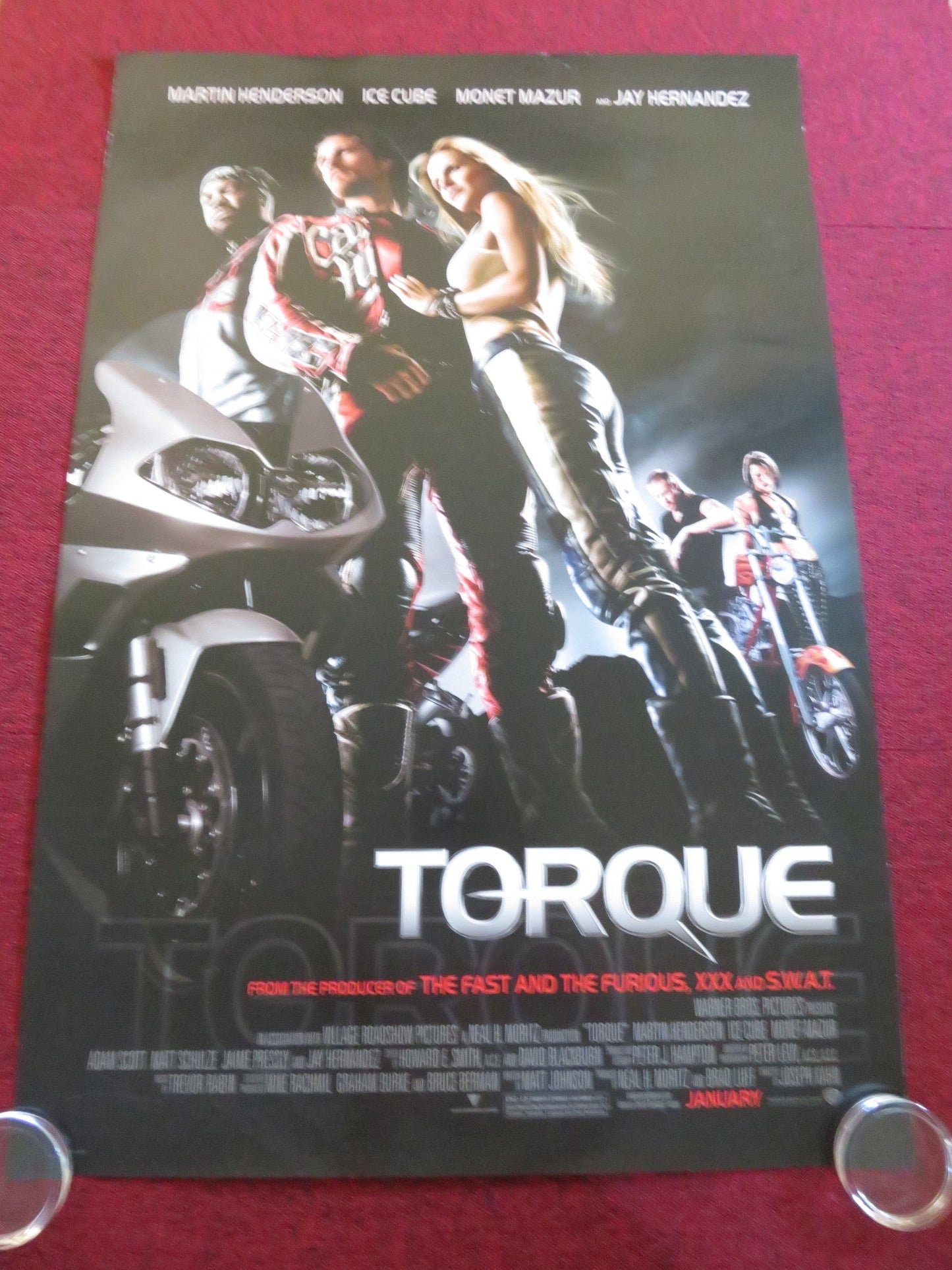 TORQUE US ONE SHEET ROLLED POSTER MARTIN HENDERSON ICE CUBE 2004 Rendezvous Cinema Movie posters