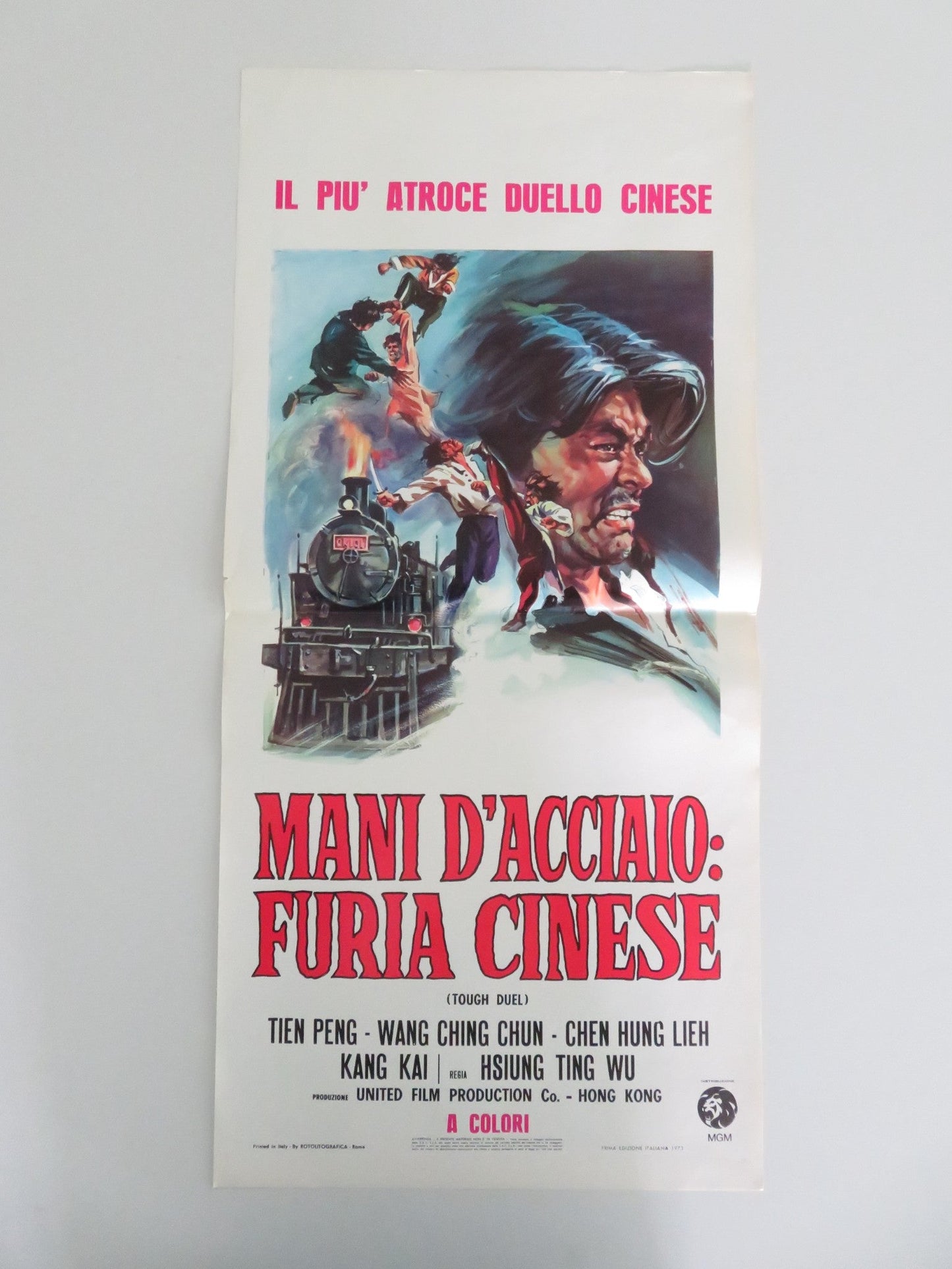 TOUGH DUEL ITALIAN LOCANDINA POSTER PENG TIEN KAI KANG 1973 Movie posters