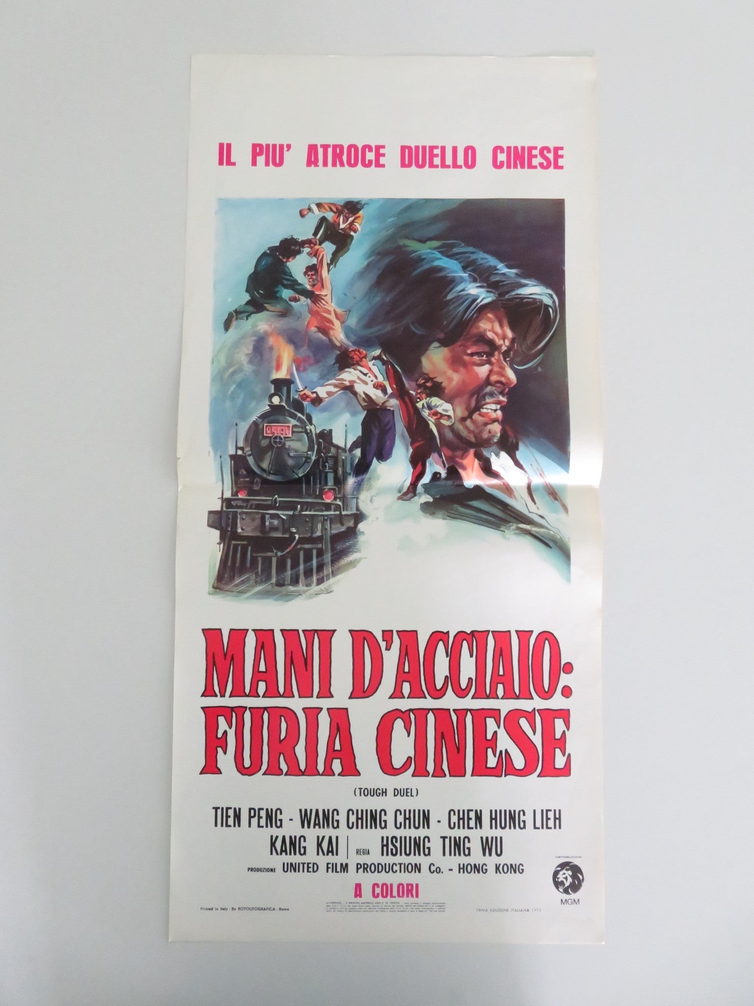 TOUGH DUEL ITALIAN LOCANDINA POSTER PENG TIEN KAI KANG 1973 Movie posters