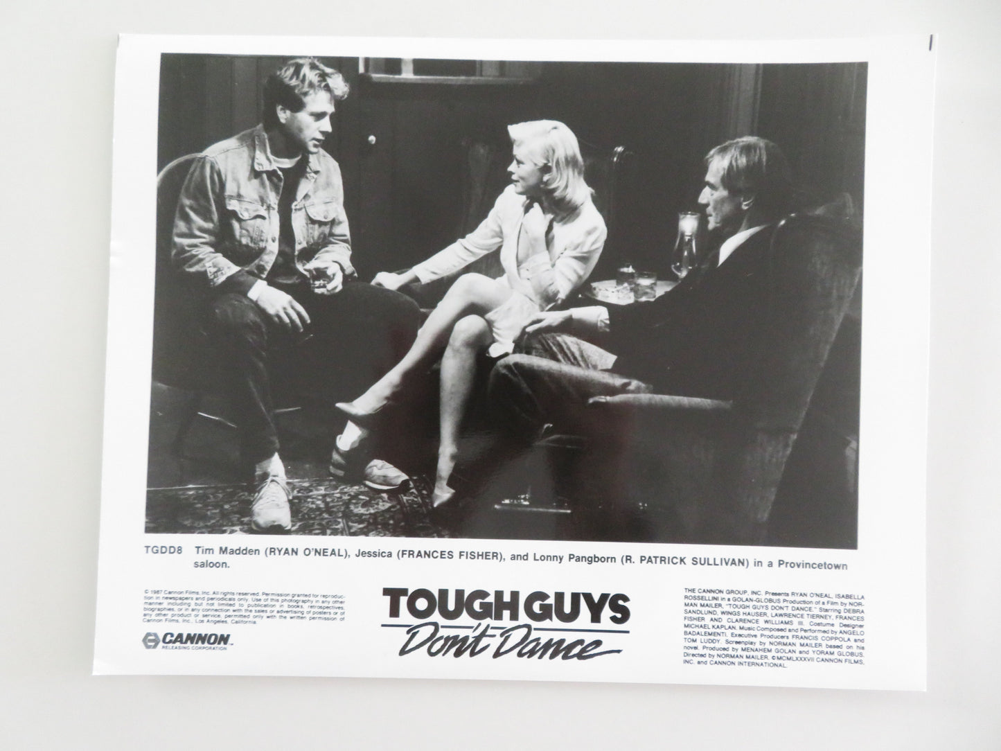 Tough Guys Don't Dance - A Movie Still Photo Lot Of 8 Cannon Ryan O'Neal 1987 Movie posters