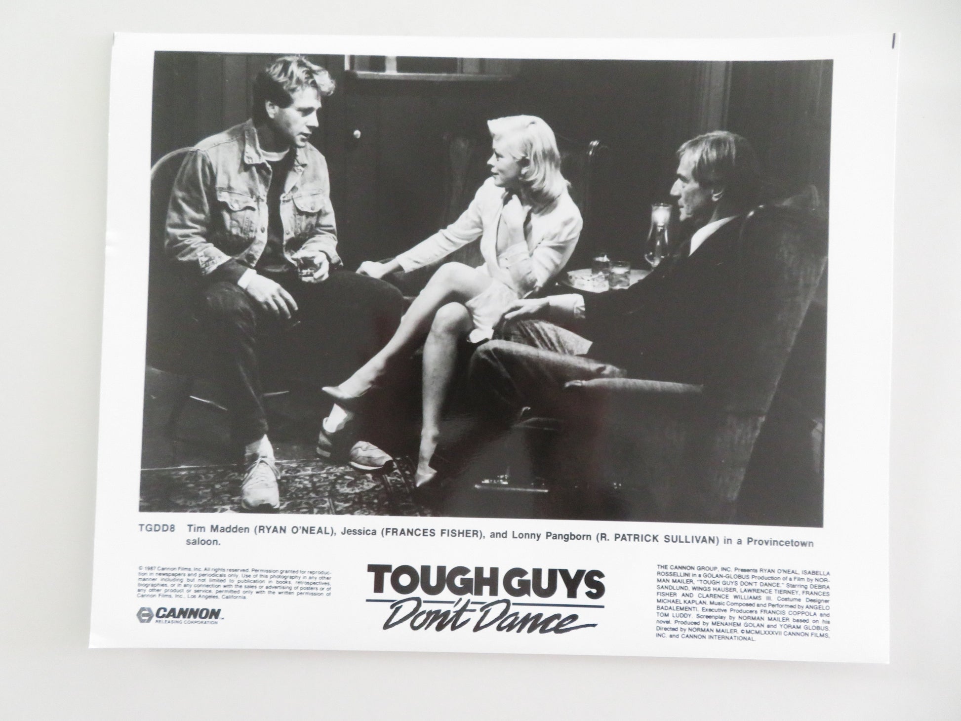Tough Guys Don't Dance - A Movie Still Photo Lot Of 8 Cannon Ryan O'Neal 1987 Movie posters