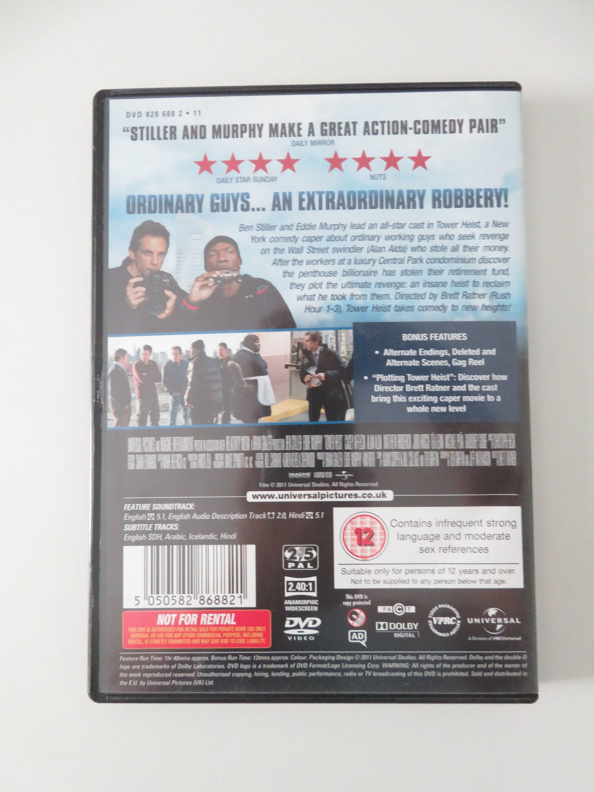Tower Heist (DVD) Eddie Murphy Ben Stiller Casey Affleck 2011 Region 2, 5 Movie posters
