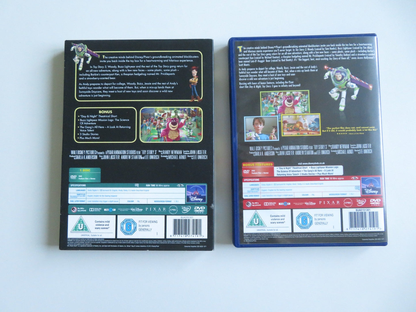 TOY STORY 3 - B (DVD) DISNEY TOM HANKS TIM ALLEN 2010 REGION 2 - Rendezvous Cinema