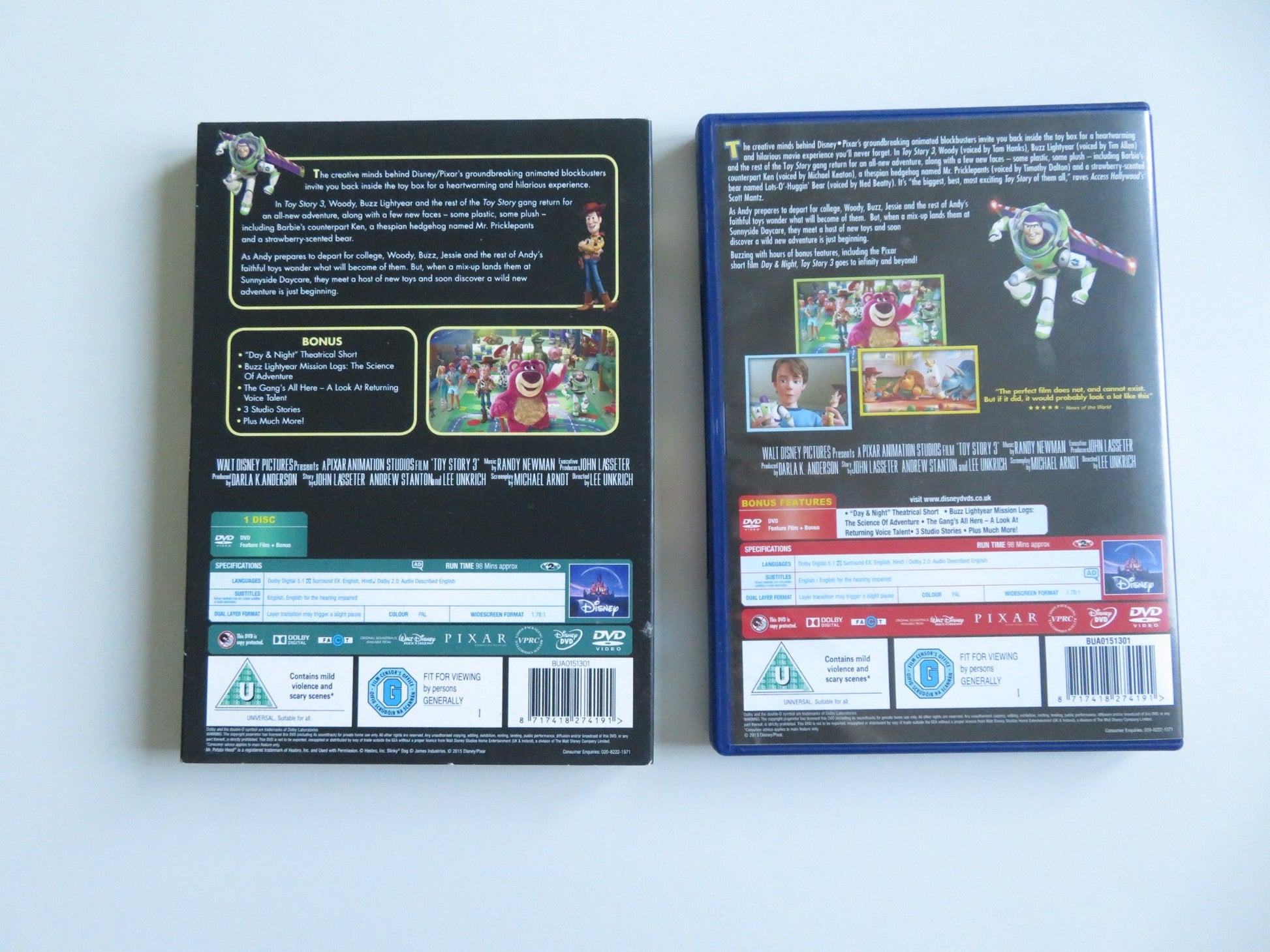 TOY STORY 3 - B (DVD) DISNEY TOM HANKS TIM ALLEN 2010 REGION 2 - Rendezvous Cinema