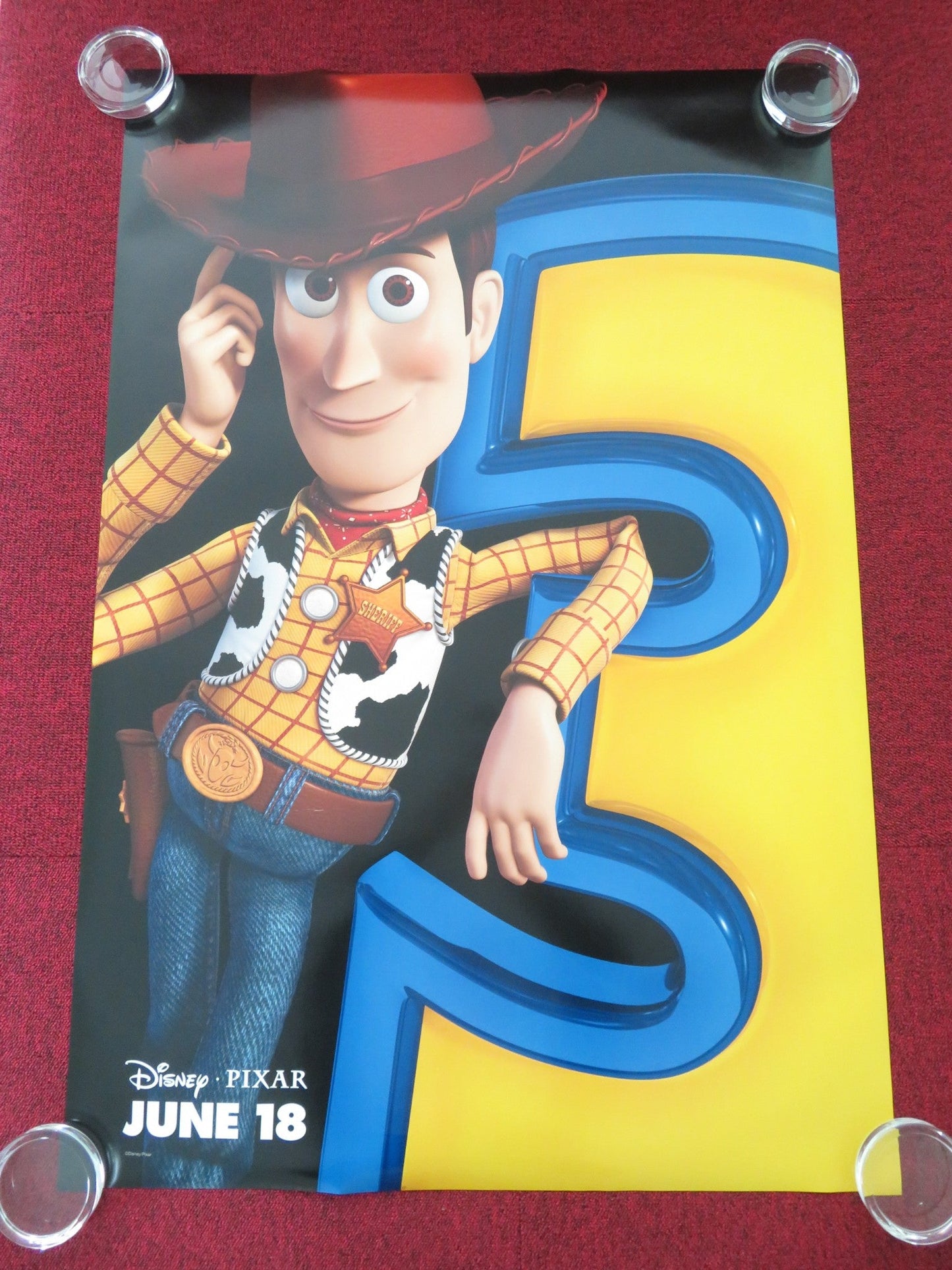TOY STORY 3 - WOODY US ONE SHEET ROLLED POSTER DISNEY TOM HANKS TIM ALLEN 2010 Movie posters