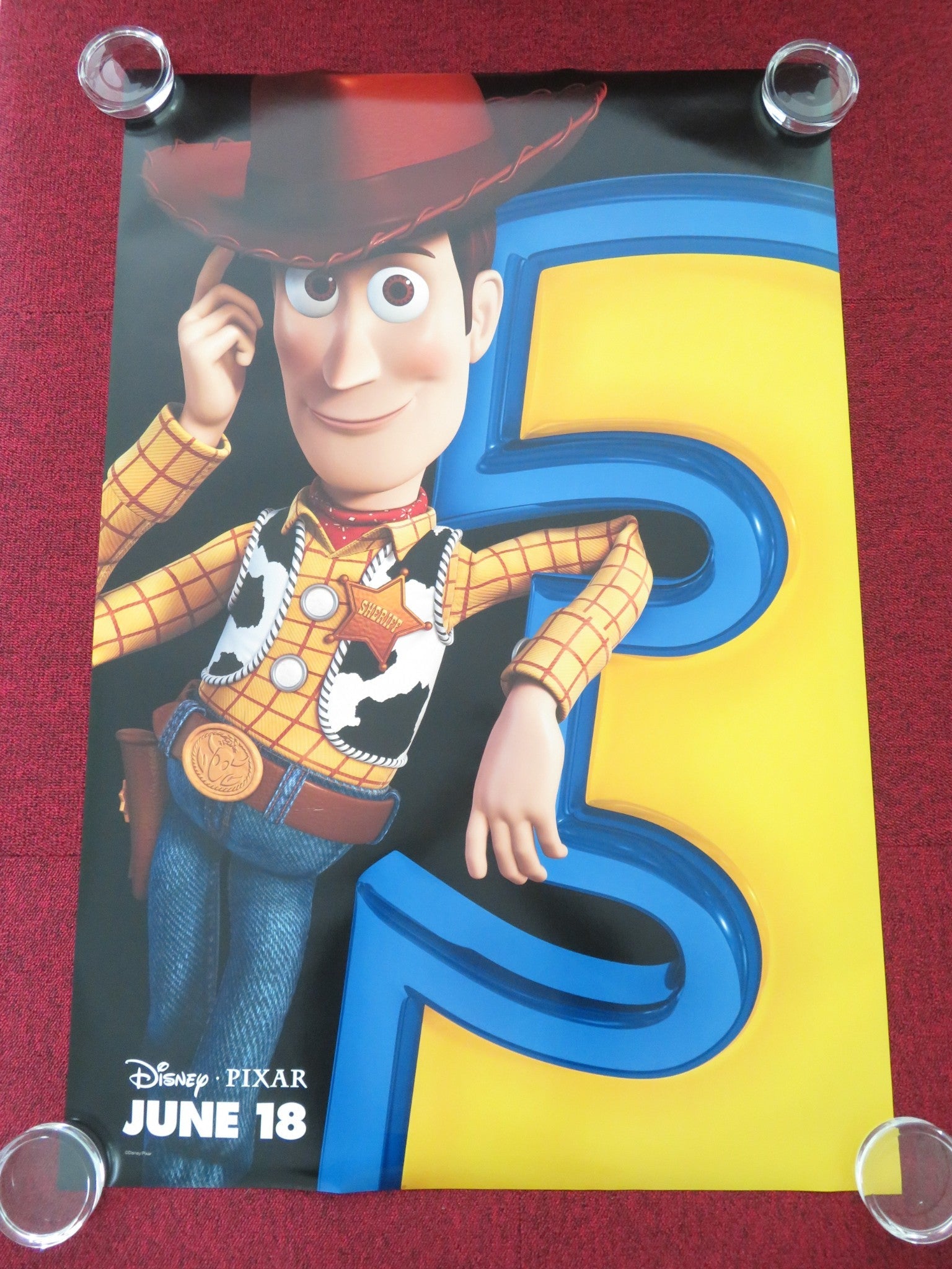TOY STORY 3 - WOODY US ONE SHEET ROLLED POSTER DISNEY TOM HANKS TIM ALLEN 2010 Movie posters