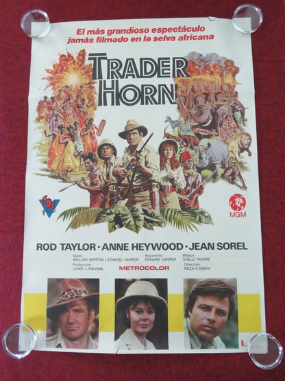 TRADER HORN SPANISH POSTER ROLLED ROD TAYLOR ANNE HEYWOOD 1975 Movie posters